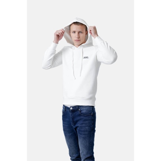 Ανδρικό φούτερ με κουκούλα PACO&CO 2581070 WHITE