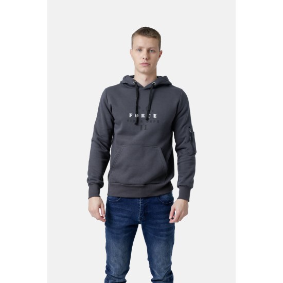 Ανδρικό φούτερ με κουκούλα PACO&CO 2581078 GREY