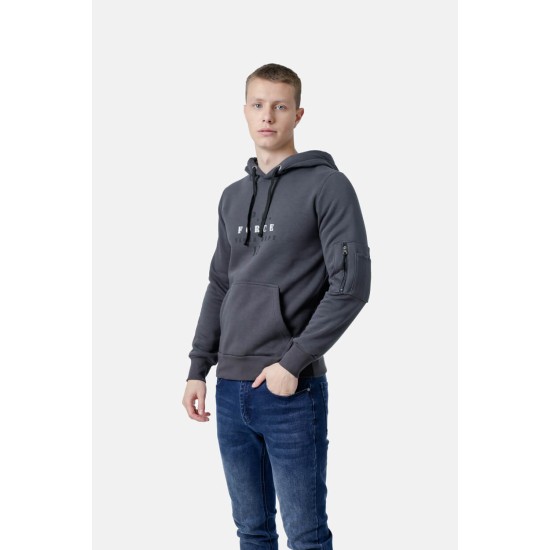 Ανδρικό φούτερ με κουκούλα PACO&CO 2581078 GREY