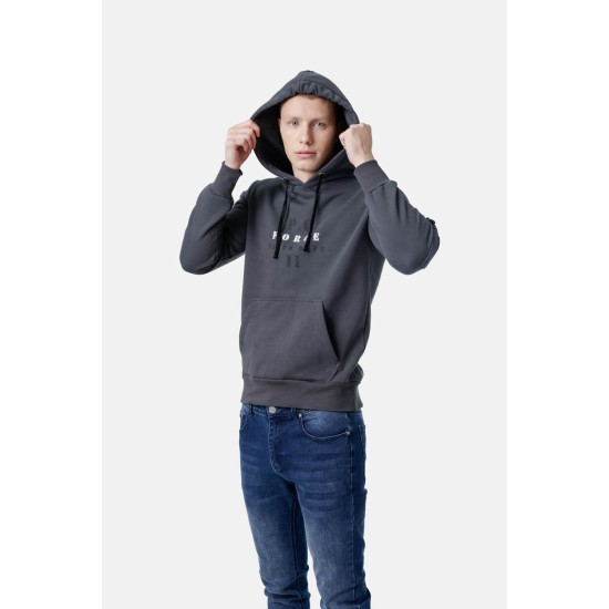 Ανδρικό φούτερ με κουκούλα PACO&CO 2581078 GREY