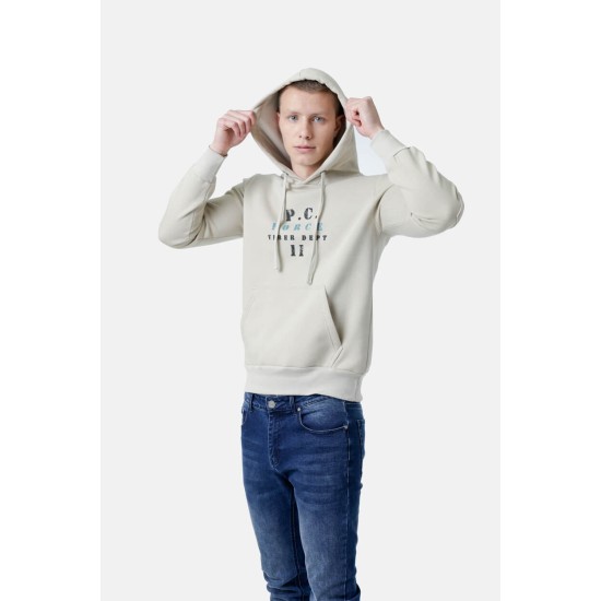 Ανδρικό φούτερ με κουκούλα PACO&CO 2581078 BEIGE