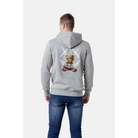 Ανδρικό φούτερ με κουκούλα PACO&CO 2581082 GREY