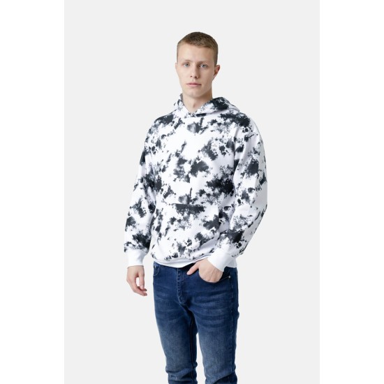 Ανδρικό OVERSIZED φούτερ με κουκούλα PACO&CO 2581088 WHITE