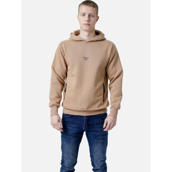 Ανδρικό φούτερ με κουκούλα PACO&CO 2581083 CAMEL