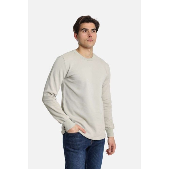 PACO&CO 2481089 BEIGE Μπλούζα πικέ με λαιμόκοψη