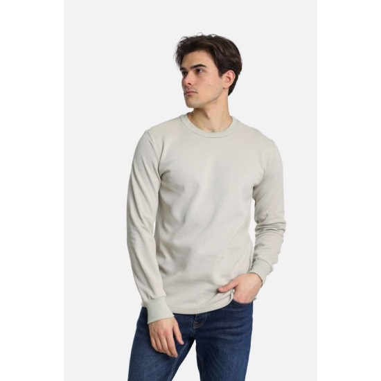 PACO&CO 2481089 BEIGE Μπλούζα πικέ με λαιμόκοψη