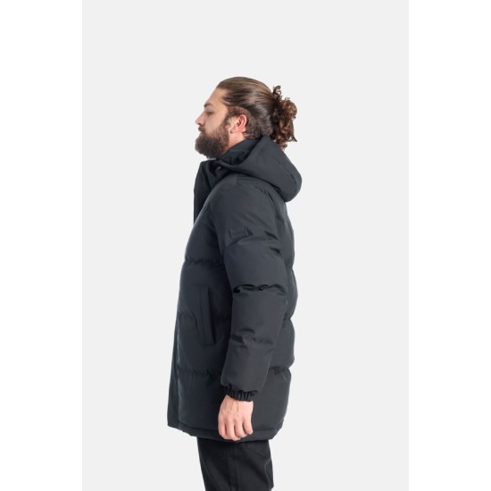 PACO&CO 2598204 BLACK Ανδρικό PARKA με αποσπώμενη κουκούλα