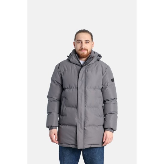 PACO&CO 2598204 GREY Ανδρικό PARKA με αποσπώμενη κουκούλα