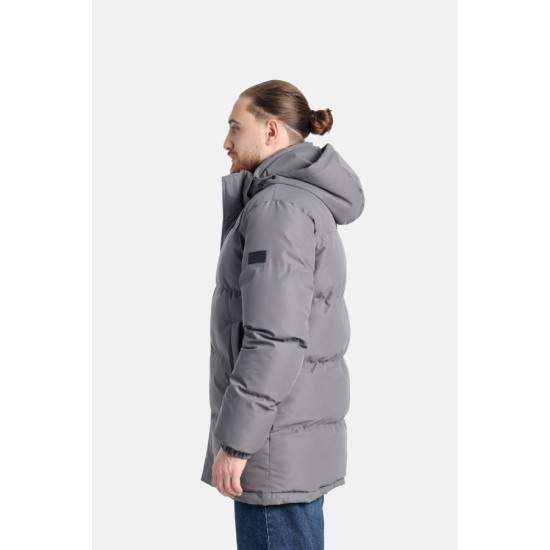 PACO&CO 2598204 GREY Ανδρικό PARKA με αποσπώμενη κουκούλα