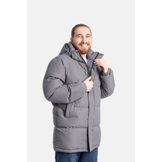 PACO&CO 2598204 GREY Ανδρικό PARKA με αποσπώμενη κουκούλα