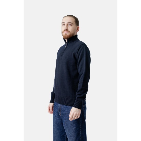 PACO&CO 2598009 NAVY  Ανδρικό πουλόβερ με φερμουάρ 