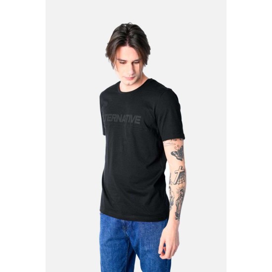 Ανδρικό T-shirt PACO&CO 2531057 BLACK Κανονική γραμμή- Cotton
