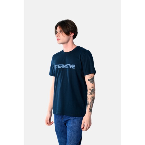 Ανδρικό T-shirt PACO&CO 2531057 NAVY Κανονική γραμμή- Cotton