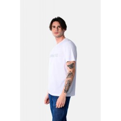 Ανδρικό T-shirt PACO&CO 2531057 WHITE Κανονική γραμμή- Cotton