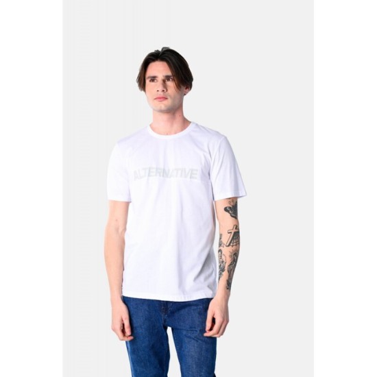 Ανδρικό T-shirt PACO&CO 2531057 WHITE Κανονική γραμμή- Cotton