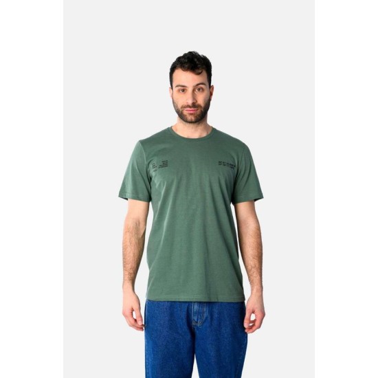 Ανδρικό T-shirt PACO&CO 2531032 GREEN Κανονική γραμμή- Cotton