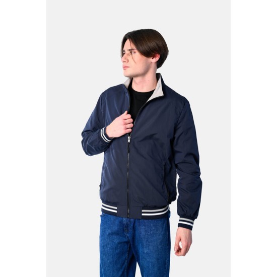 Ανδρικό  μπουφάν διπλή όψεως PACO&CO 2548201 NAVY-BEIGE