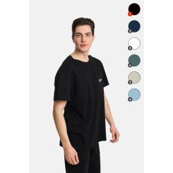 PACO&CO 2431803 BLACK Ανδρικό T-shirt σε φαρδιά γραμμή