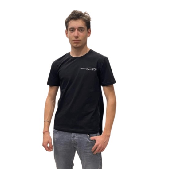 Ανδρικό T-shirt PACO&CO 2531002 BLACK Slim Fit