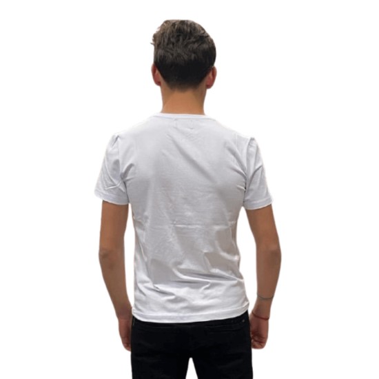 Ανδρικό T-shirt PACO&CO 2531002 WHITE Slim Fit