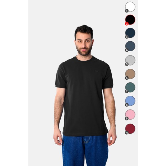 PACO&CO 2431096 BLACK Ανδρικό πικέ T-shirt 