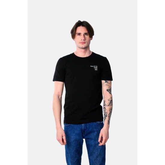 Ανδρικό T-shirt PACO&CO 2531001 BLACK Slim Fit