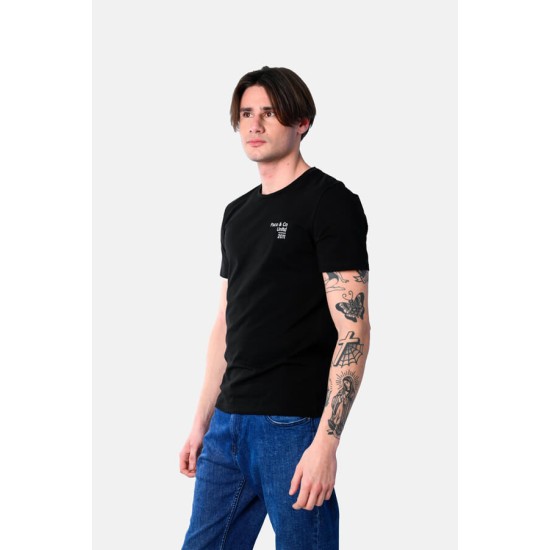 Ανδρικό T-shirt PACO&CO 2531001 BLACK Slim Fit