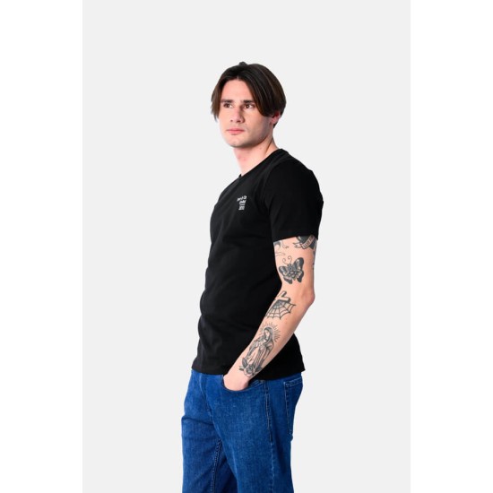 Ανδρικό T-shirt PACO&CO 2531001 BLACK Slim Fit