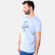 Ανδρικό T-shirt PACO&CO 2531019 CIEL Κανονική γραμμή- Cotton