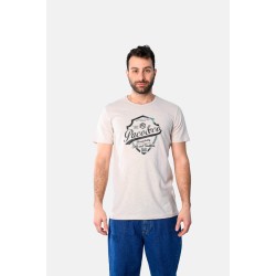Ανδρικό T-shirt PACO&CO 2531019 BEIGE Κανονική γραμμή- Cotton