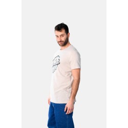 Ανδρικό T-shirt PACO&CO 2531019 BEIGE Κανονική γραμμή- Cotton