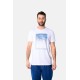 Ανδρικό T-shirt PACO&CO 2531020 WHITE Κανονική γραμμή- Cotton
