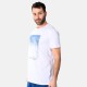 Ανδρικό T-shirt PACO&CO 2531020 WHITE Κανονική γραμμή- Cotton