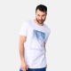 Ανδρικό T-shirt PACO&CO 2531020 WHITE Κανονική γραμμή- Cotton