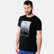 Ανδρικό T-shirt PACO&CO 2531020 BLACK Κανονική γραμμή- Cotton