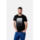 Ανδρικό T-shirt PACO&CO 2531020 BLACK Κανονική γραμμή- Cotton