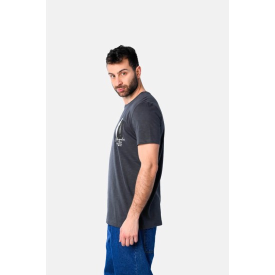 Ανδρικό T-shirt PACO&CO 2531024 GREY Κανονική γραμμή- Cotton