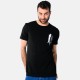Ανδρικό T-shirt PACO&CO 2531024 BLACK Κανονική γραμμή- Cotton