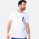 Ανδρικό T-shirt PACO&CO 2531024 WHITE Κανονική γραμμή- Cotton