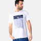 Ανδρικό T-shirt PACO&CO 2531042 WHITE Κανονική γραμμή- Cotton