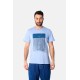 Ανδρικό T-shirt PACO&CO 2531042 CIEL Κανονική γραμμή- Cotton