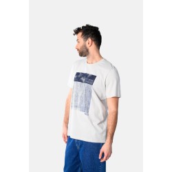 Ανδρικό T-shirt PACO&CO 2531042 BEIGE Κανονική γραμμή- Cotton