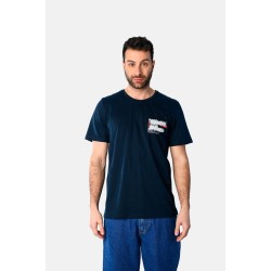 Ανδρικό T-shirt PACO&CO 2531046 NAVY Κανονική γραμμή- Cotton
