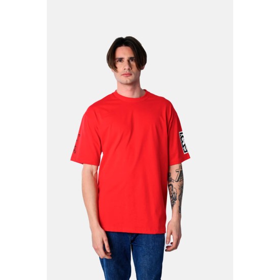 Ανδρικό oversized κοντομάνικο PACO&CO 2531075 RED