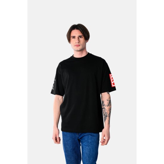 Ανδρικό oversized κοντομάνικο PACO&CO 2531075 BLACK 