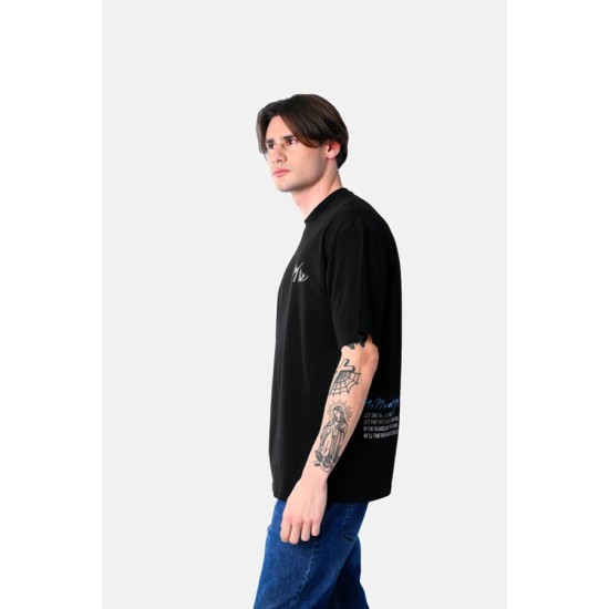 Ανδρικό oversized κοντομάνικο PACO&CO 2531078 BLACK