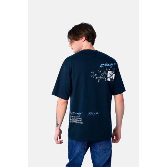 Ανδρικό oversized κοντομάνικο PACO&CO 2531078 NAVY