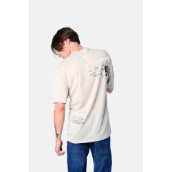 Ανδρικό oversized κοντομάνικο PACO&CO 2531078 BEIGE