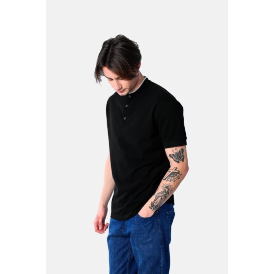 PACO&CO 2531089 BLACK Ανδρικό Polo Mao 