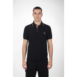 Ανδρική Μπλούζα Polo PACO&CO 2631082 BLACK Κανονική γραμμή